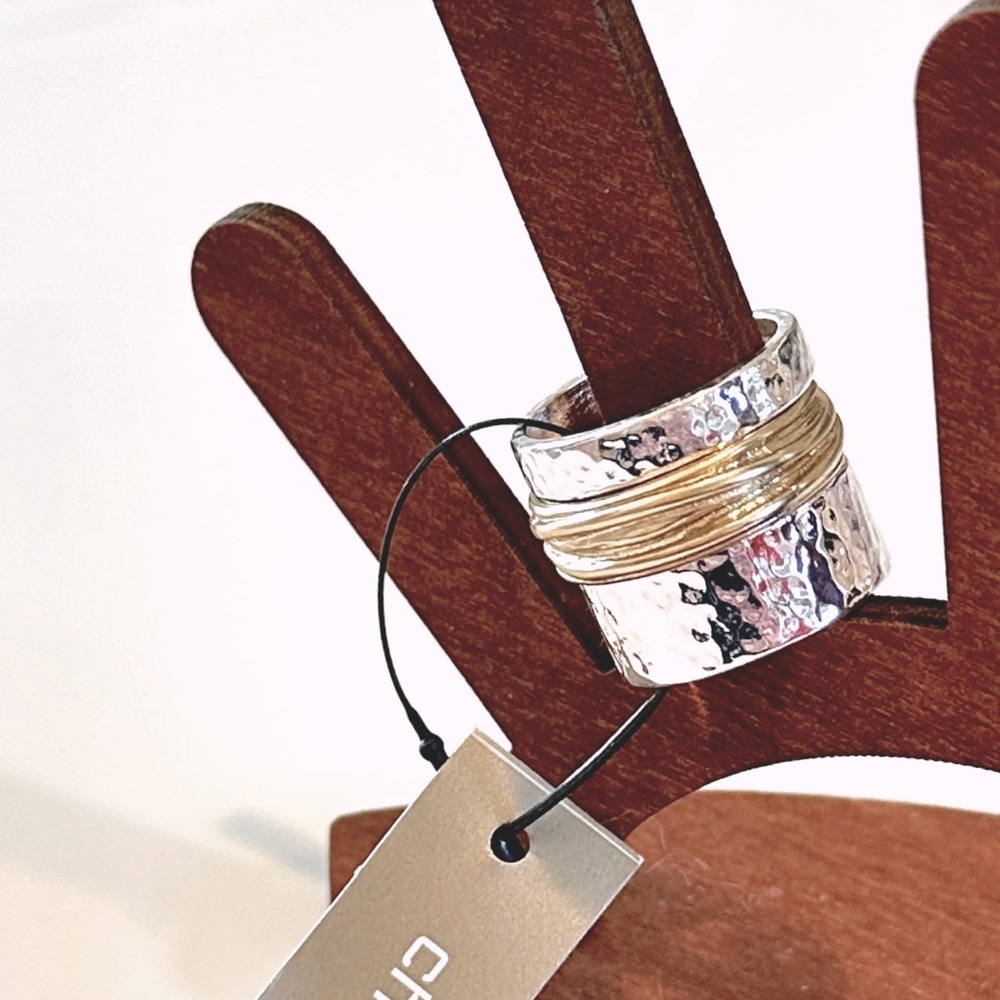 Chico's Mixed Metal Stackable Rings - Gold & Silver - Picture 4 of 11